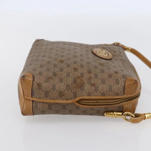 GUCCI Micro GG Supreme Shoulder Bag PVC Beige Gold 007 104 4916 Auth BA7113 - Picture 4 of 16